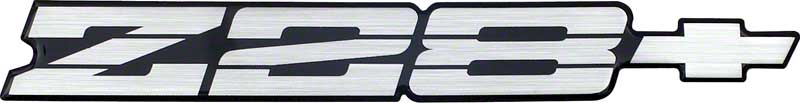1991-92 Camaro Z28 Silver/Black Rear Panel Emblem with Silver Bow Tie 