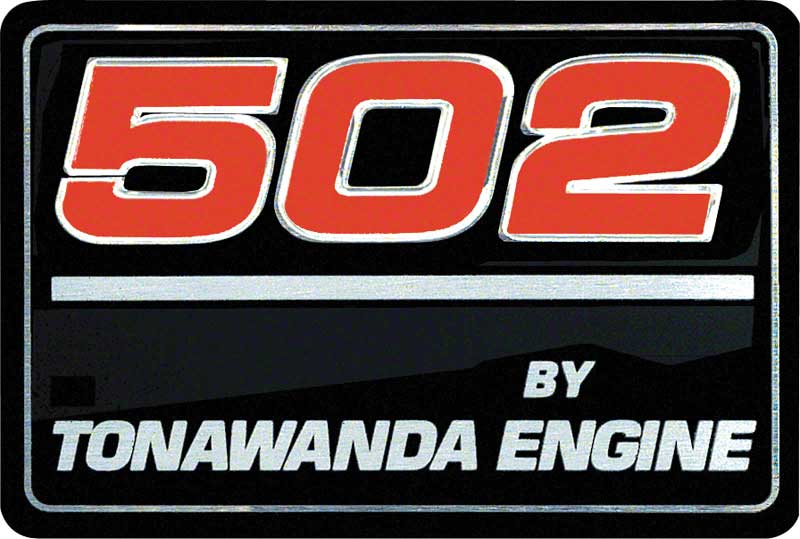 1991-96 "502 By Tonawanda Engine" Valve Cover Decal 