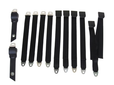 3850-69CBEN 1968-69 A-body Convertible Bench Seat Belt Set