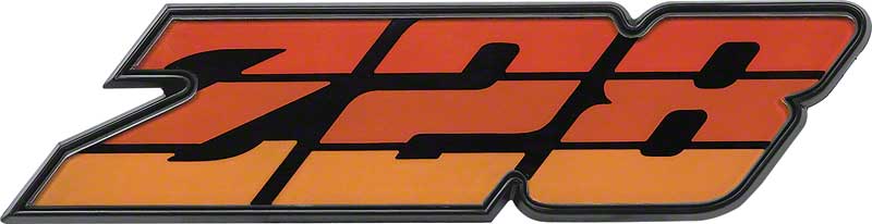 1980-81 Camaro Orange "Z28" Grill Emblem 