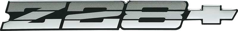 1983-84 Camaro Z28 Charcoal Rear Panel Emblem with Silver Bow Tie 