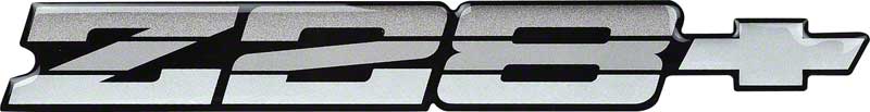 1985-86 Camaro Z28 Silver Rear Panel Emblem with Silver Bow Tie 