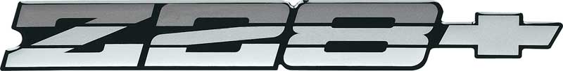 1985-87 Camaro Z28 Gray Rear Panel Emblem with Gray Bow Tie 
