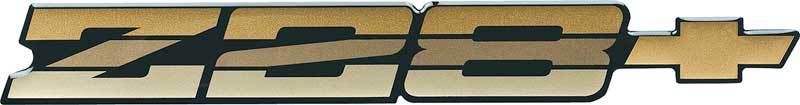 1985-87 Camaro Z28 Dark Gold Rear Panel Emblem with Dark Gold Bow Tie 