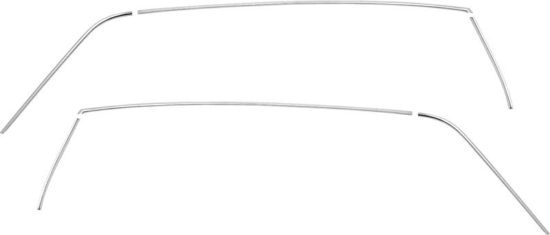 1973-74 Nova Roof Drip Moldings - 2-Door Coupe & Hatchback - 6 Pc Set 