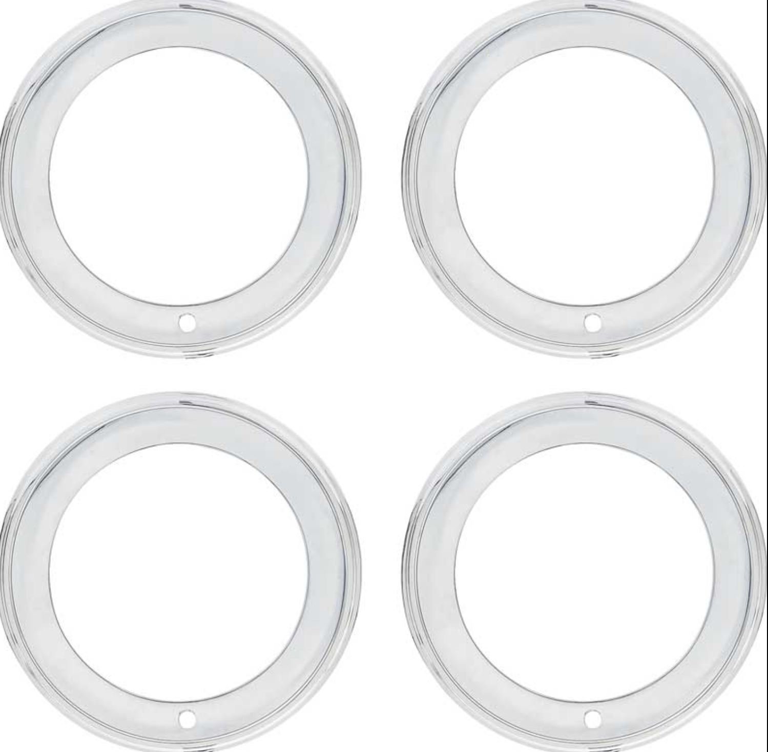 15 X 7 Stainless Rally Wheel Trim Ring Set (4) 