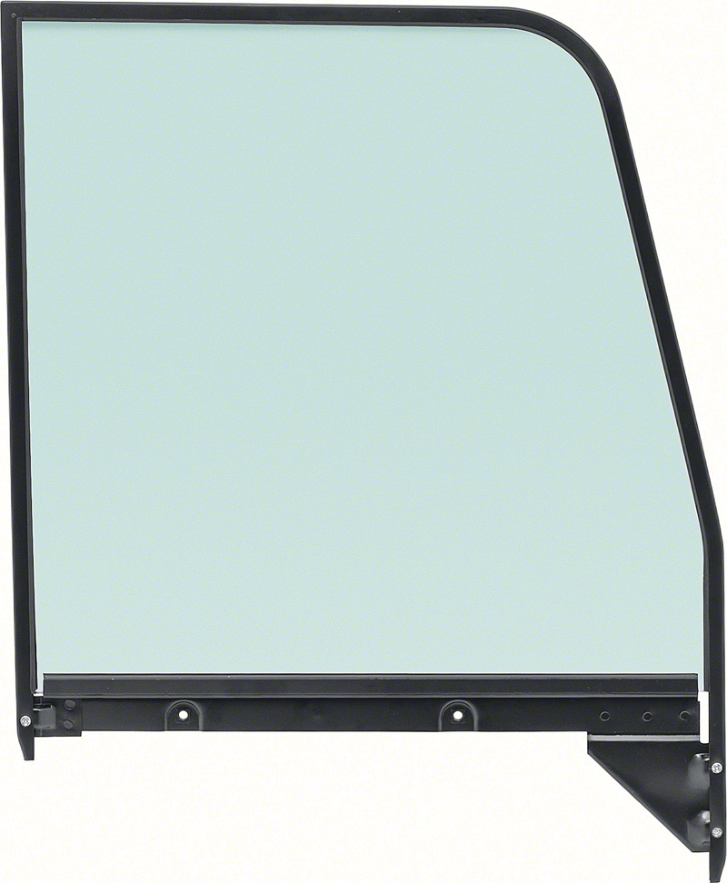 1955-59 GM Truck Door Glass With Black Frame - Tinted - RH 