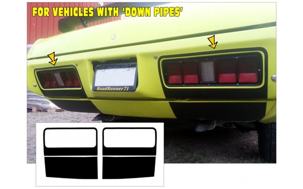 1971 Plymouth Road Runner - GTX - Bumper Pan Blackout - Up Pipes