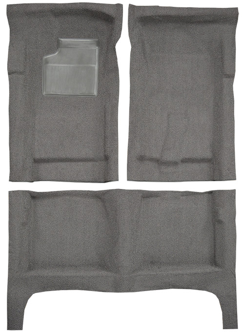 1968-1969 Ford Thunderbird 2DR Auto with Console Loop Carpet Flooring 01 Black