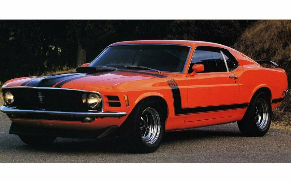 1970 Boss 302 Mustang Side & Trunk Stripe Kit - Reflective