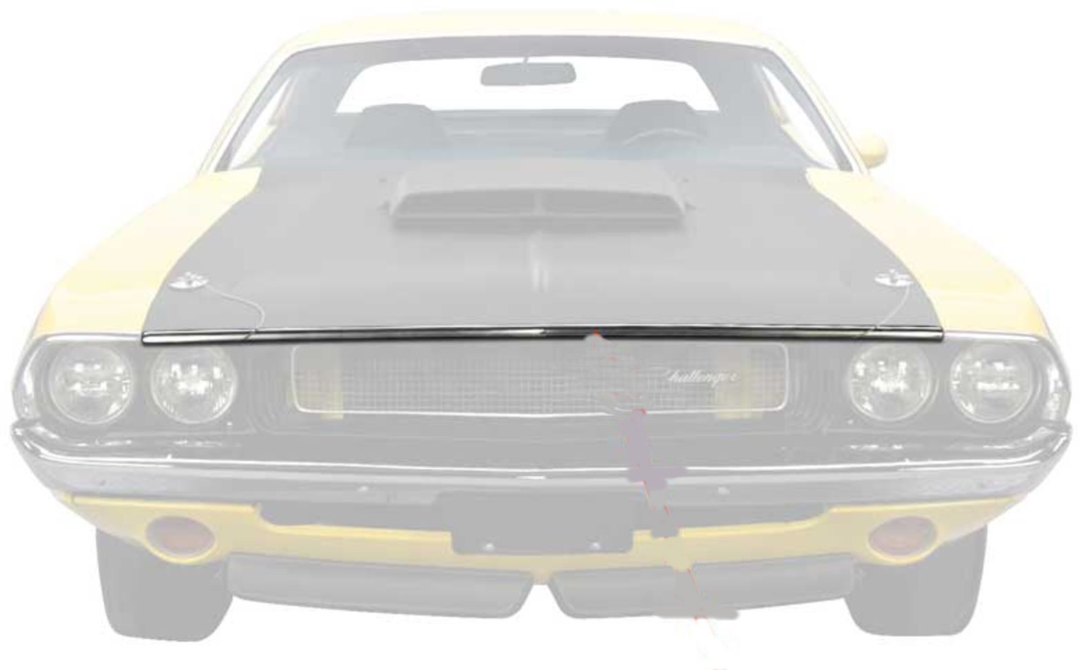 1970 Dodge Challenger T/A Hood Lip Trim Molding - 52" 