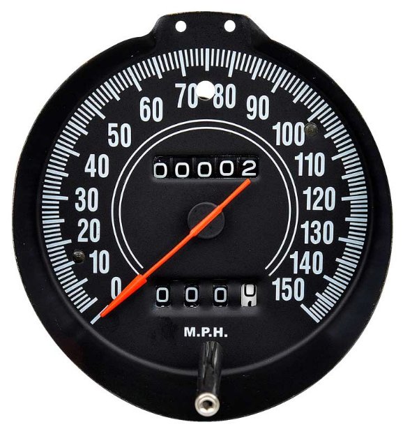 1972-1974 E-Body Rallye 150 Mph Speedometer