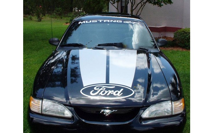 1994-98 Mustang Dual Hood Stripe Kit with Ford Logo