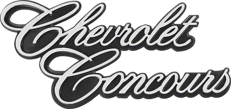 1977 Nova "Chevrolet Concours"Trunk Lid Emblem 