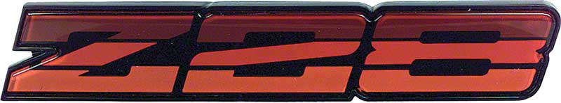 1982-84 Camaro Z28 Red Rocker Panel Emblem 