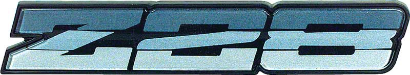 1985 Camaro "Z28" Dark Blue Rocker Emblem 