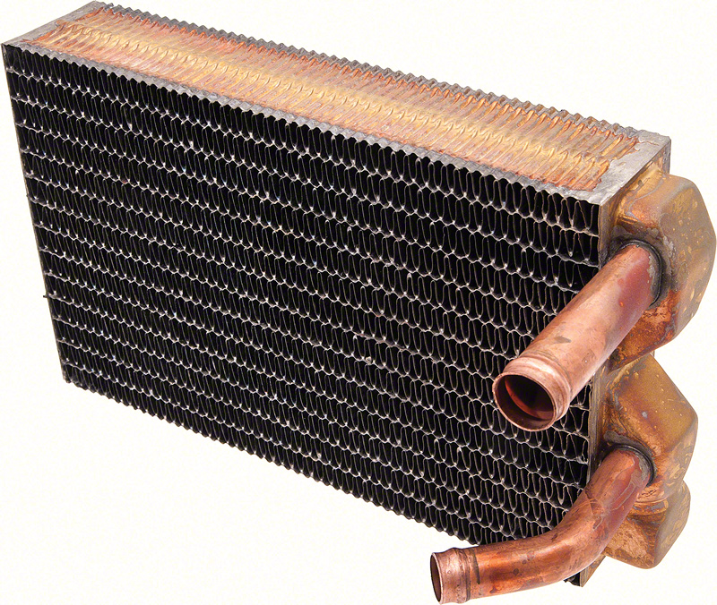 1967 Camaro 6-Cyl & SB V8 W/O AC - Copper/Brass Heater Core (9-1/2" X 6" X 2") 