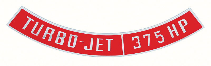 Die-Cast Turbo-Jet 375 HP Air Cleaner Emblem 