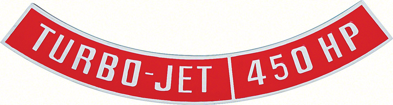 Die-Cast Turbo-Jet 450 HP Air Cleaner Emblem 