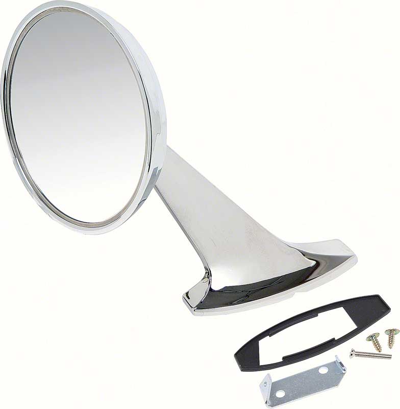 1965-66 Impala / Full Size Right Hand Outer Door Mirror With Bow Tie 