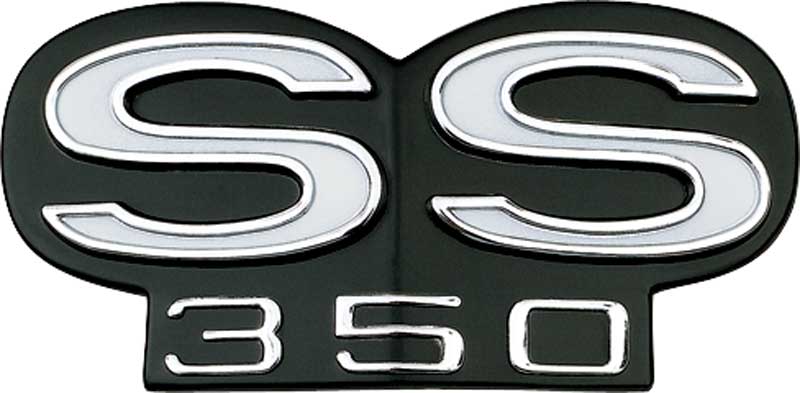 1967 "SS 350" Grill Emblem with Backing Plate 