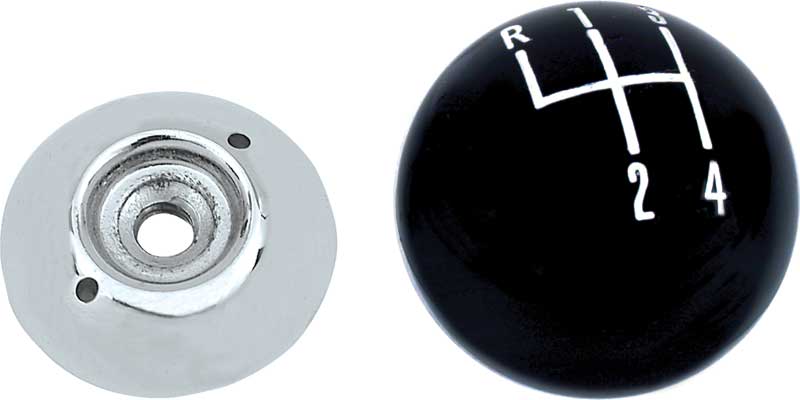 Black 4-Speed Shift Knob With 5/16"-18 Sae Thread 