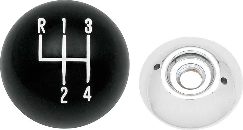 Black 4-Speed Shift Knob With 3/8"-16 Thread 