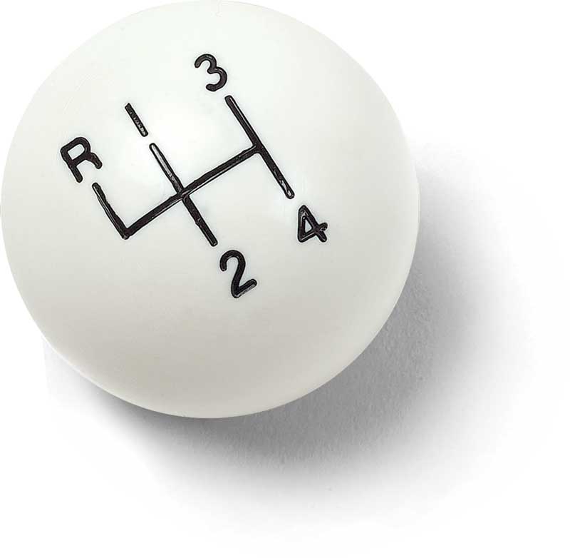 White 4-Speedshift Knob With3/8"-16 Thread 