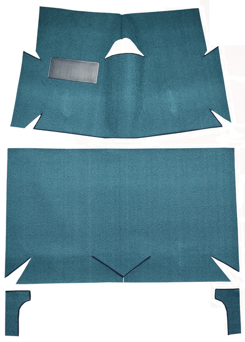 1963-1966 American Motors Ambassador 2DR/4DR Loop Carpet Flooring 01 Black