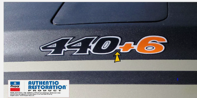 1970-1971 440 6 Decal