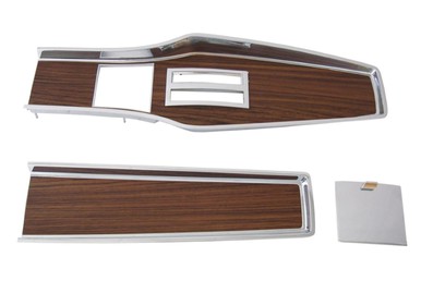  1969-71 A-body Diecast Woodgrain Automatic Console Plate KitA