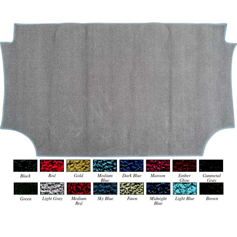 1965 Impala / Full Size Hardtop Black 1 PieceLoop Trunk Carpet 