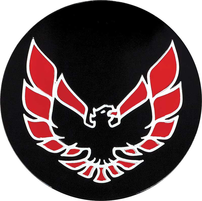 1982-83 Firebird Wheel Cap Emblem Red 2-1/8" diameter 