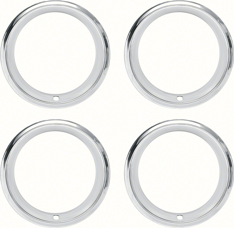 14" X 7"Trim Ring Set With OEM Or Reproduction Rally Wheels Set Of 4 