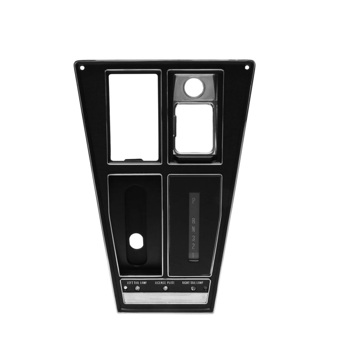 1970-1971 Corvette Console Plate Assembly, Automatic, Air, Sold as Each