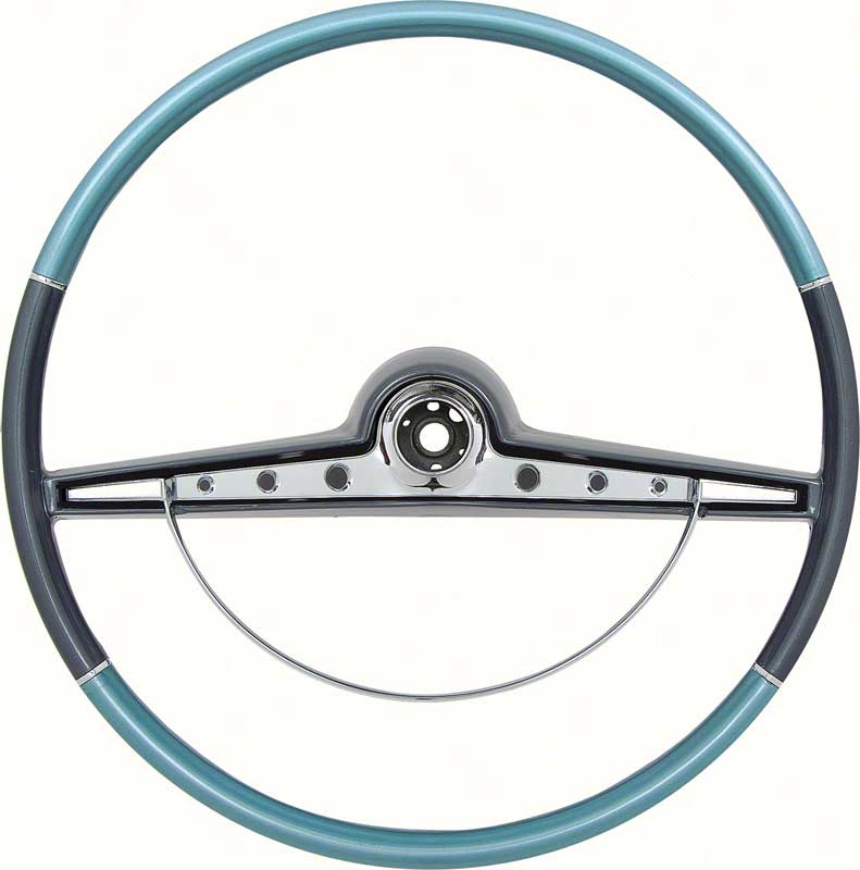 1963 Impala / SS Two Tone Blue Steering Wheel With Horn Ring 