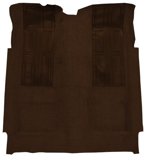 1972-1973 Ford Torino GT with 2 Dark Brown Inserts 2DR Auto Loop Carpet Flooring 01 Black