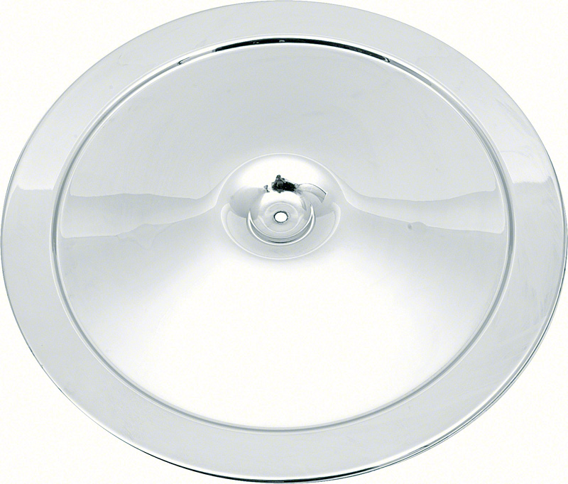 14" Open Element Chrome Air Cleaner Lid - With Curved Imprint 