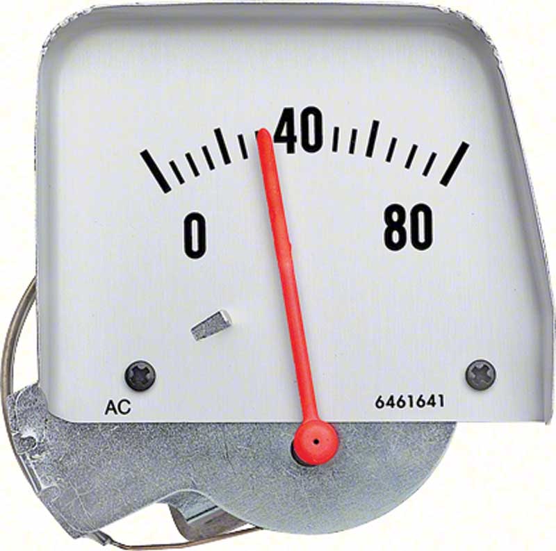 1968-74 Silver MechanicalConsole Oil Pressure Gauge 