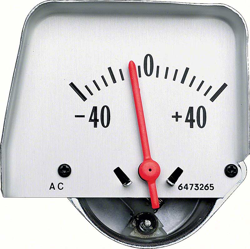 1968-74 Silver Console Amp Gauge 