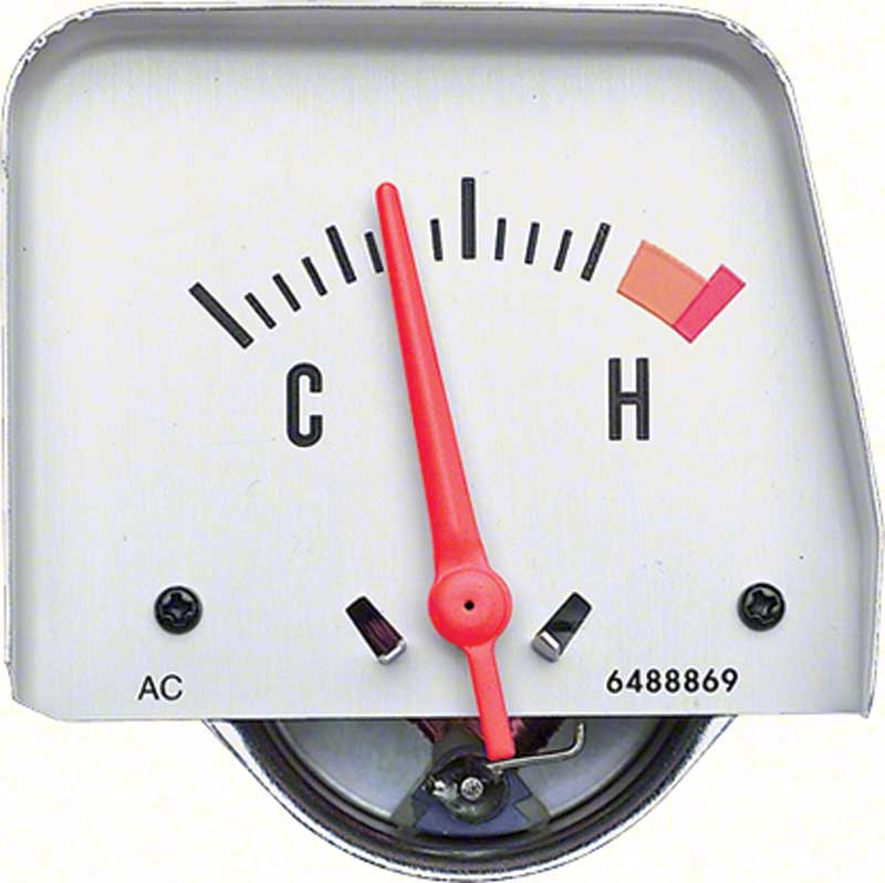 1968-74 Silver Console Temperature Gauge 