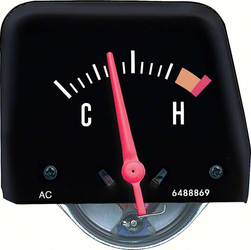 1968-74 Black Console Temperature Gauge 