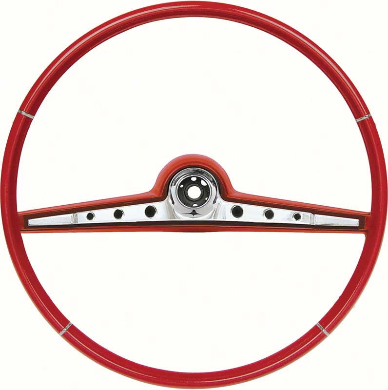 1962 Impala / SS Red Steering Wheel And Horn Ring 