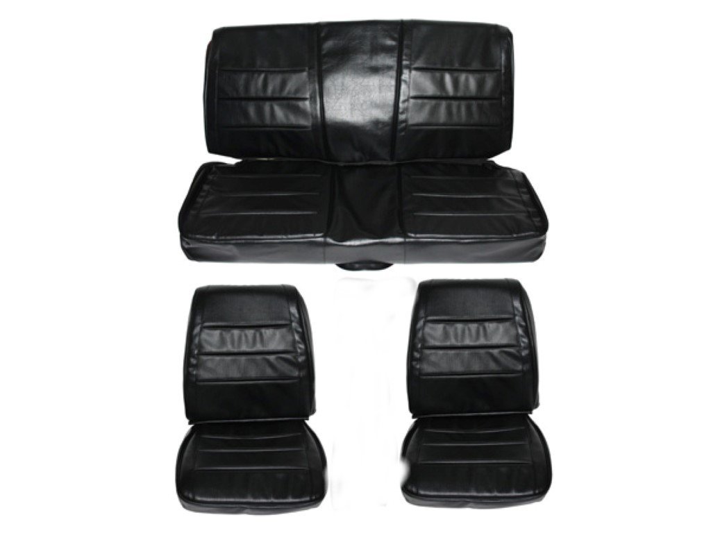 7719-BUK-100 1968 Charger Front Bucket Rear Bench Seat Cover Set