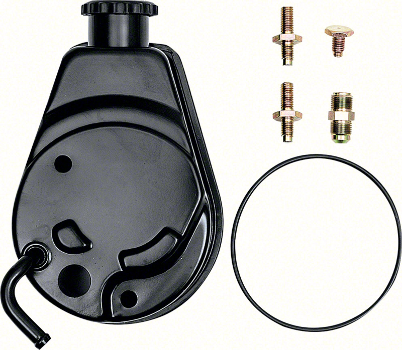 1970-75 Black Powdercoated Power Steering Reservoir 