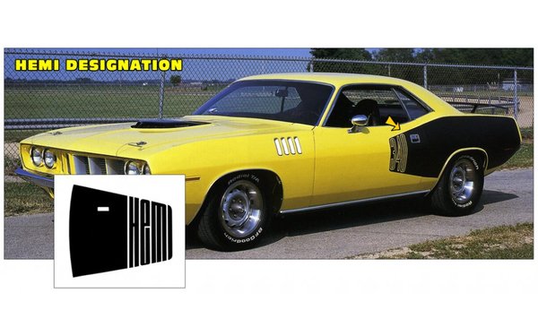 1971 Plymouth Cuda' Billboard Stripes Kit-HEMI