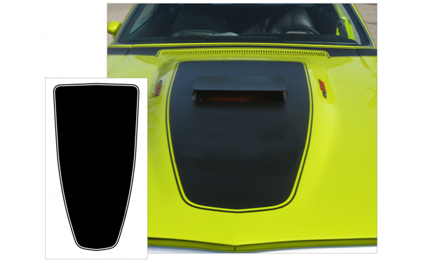 1971 Dodge Charger R/T Hood Blackout - No R/T Logo