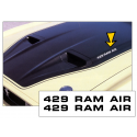 1971-73 Mustang / Boss - 429 Ram Air - Hood Decal Set