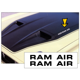 1971-73 Mustang / Boss - Ram Air - Hood Decal Set