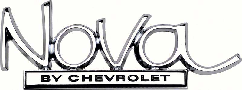 1968-72 "Nova By Chevrolet" Trunk Emblem 